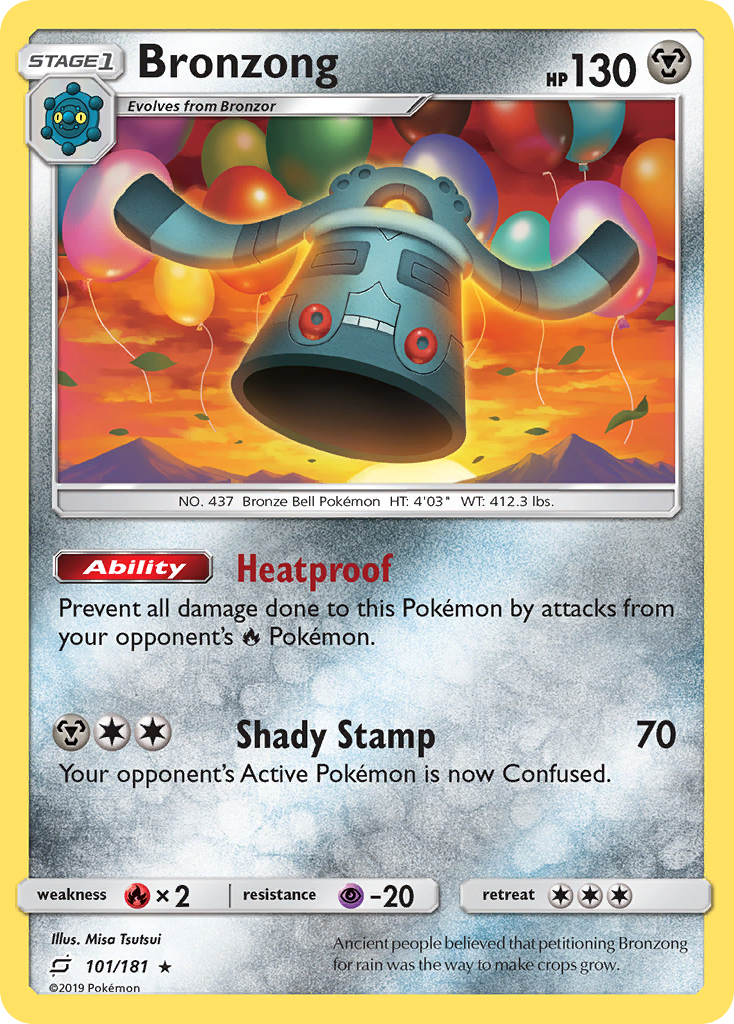 Bronzong — Reverse Holo — Team Up #101