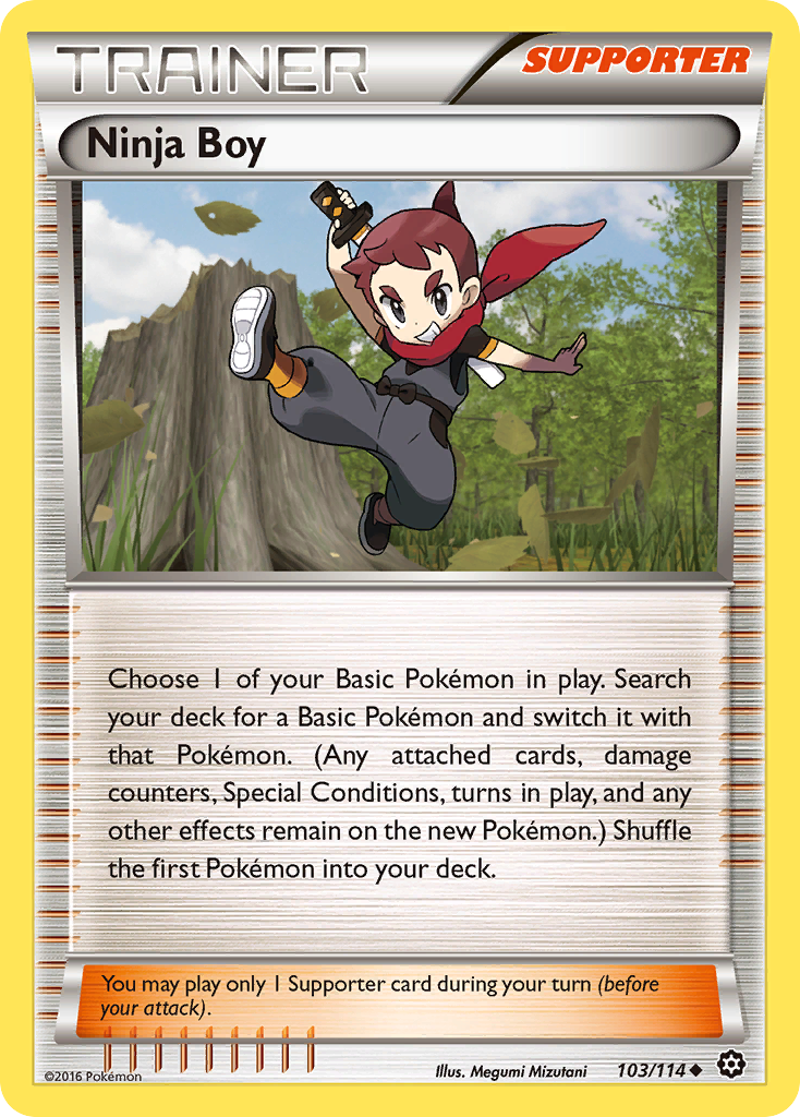Ninja Boy — XY Steam Siege Pokémon Trainer Card