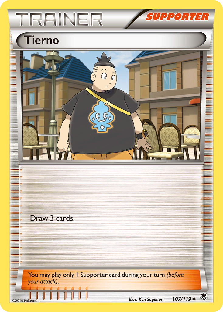 Tierno — XY Phantom Forces Pokémon Trainer Card