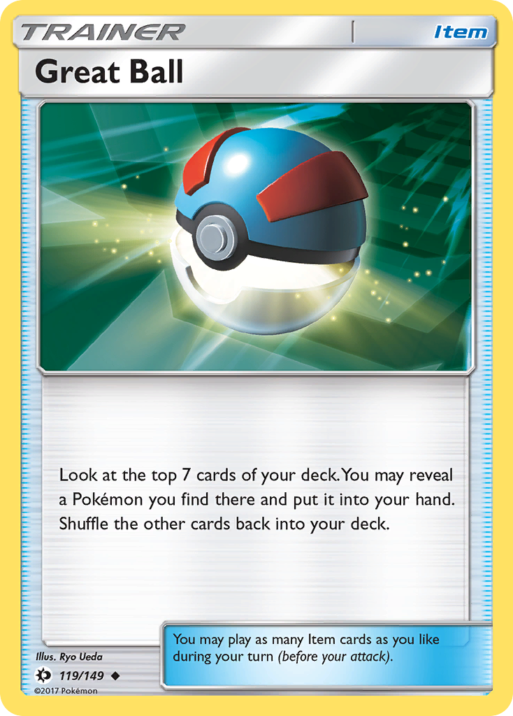 Great Ball — Sun & Moon Pokémon Trainer Card