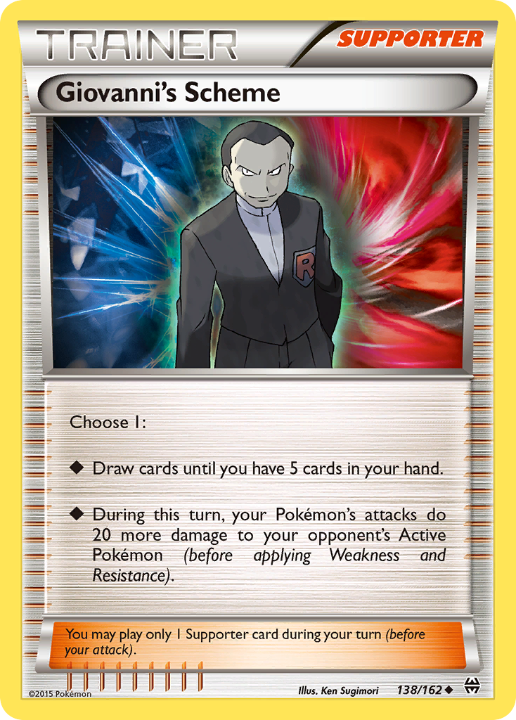 Giovanni's Scheme — XY BREAKthrough Pokémon Trainer Card