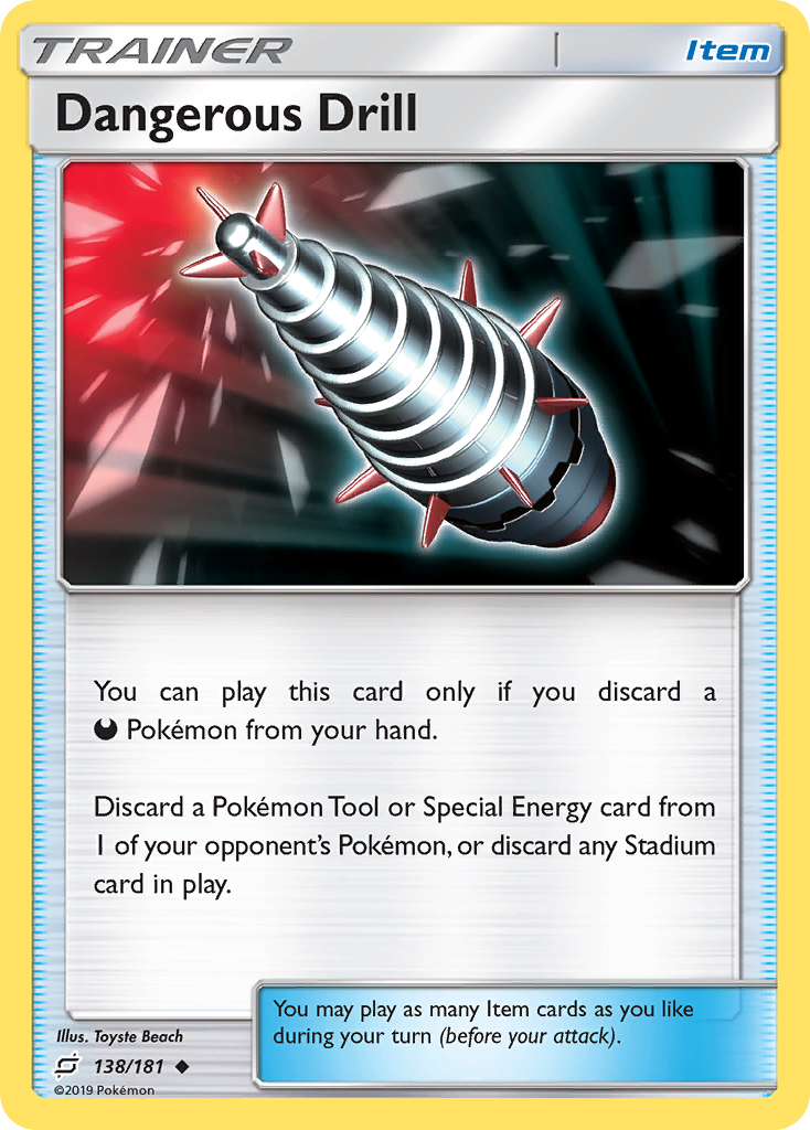 Dangerous Drill — Team Up Pokémon Trainer Card