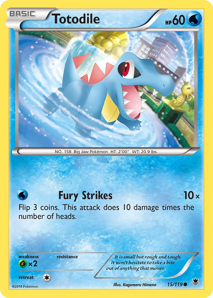 Totodile — XY Phantom Forces Pokémon Card