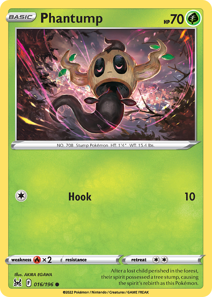 Phantump — Lost Origin Pokémon Card (016/196)