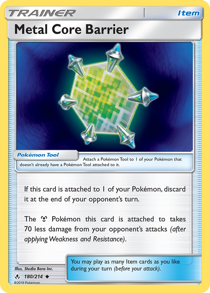 Metal Core Barrier (Trainer Item) — Unbroken Bonds #180