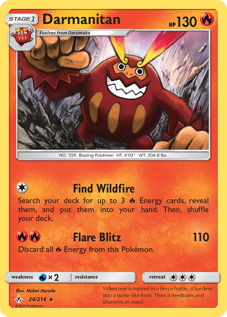 Darmanitan — Unbroken Bonds Pokémon Card