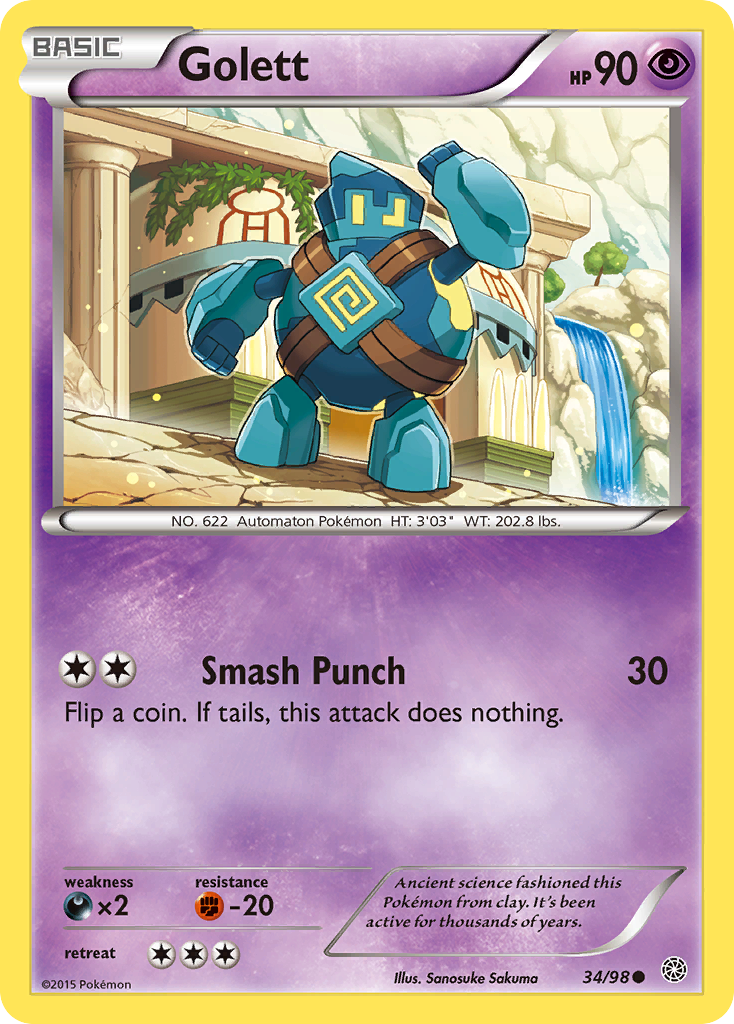 Golett — Ancient Origins Pokémon Card
