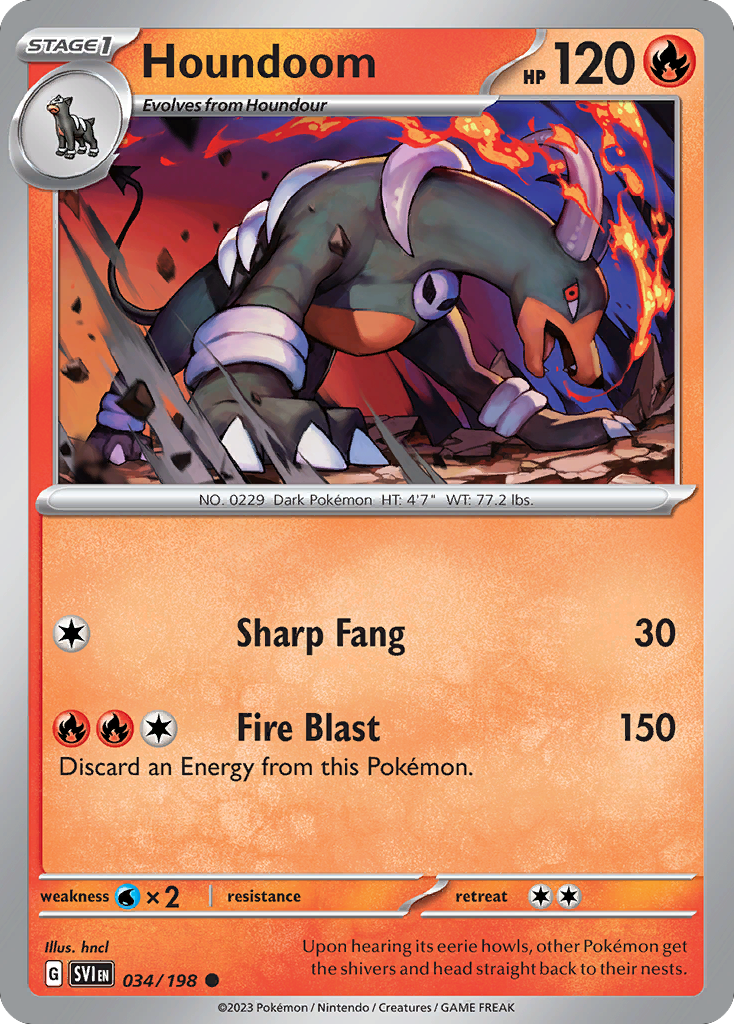 Houndoom — Scarlet & Violet Pokémon Card (034/198)