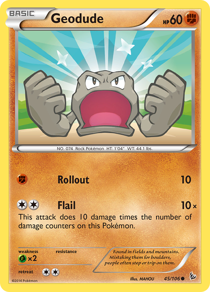 Geodude — XY Flashfire Pokémon Card