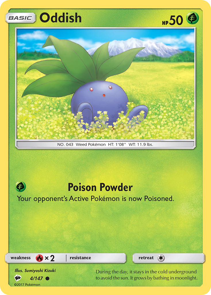 Oddish — Burning Shadows Pokémon Card