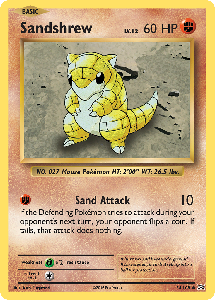Sandshrew — XY Evolutions Pokémon Card