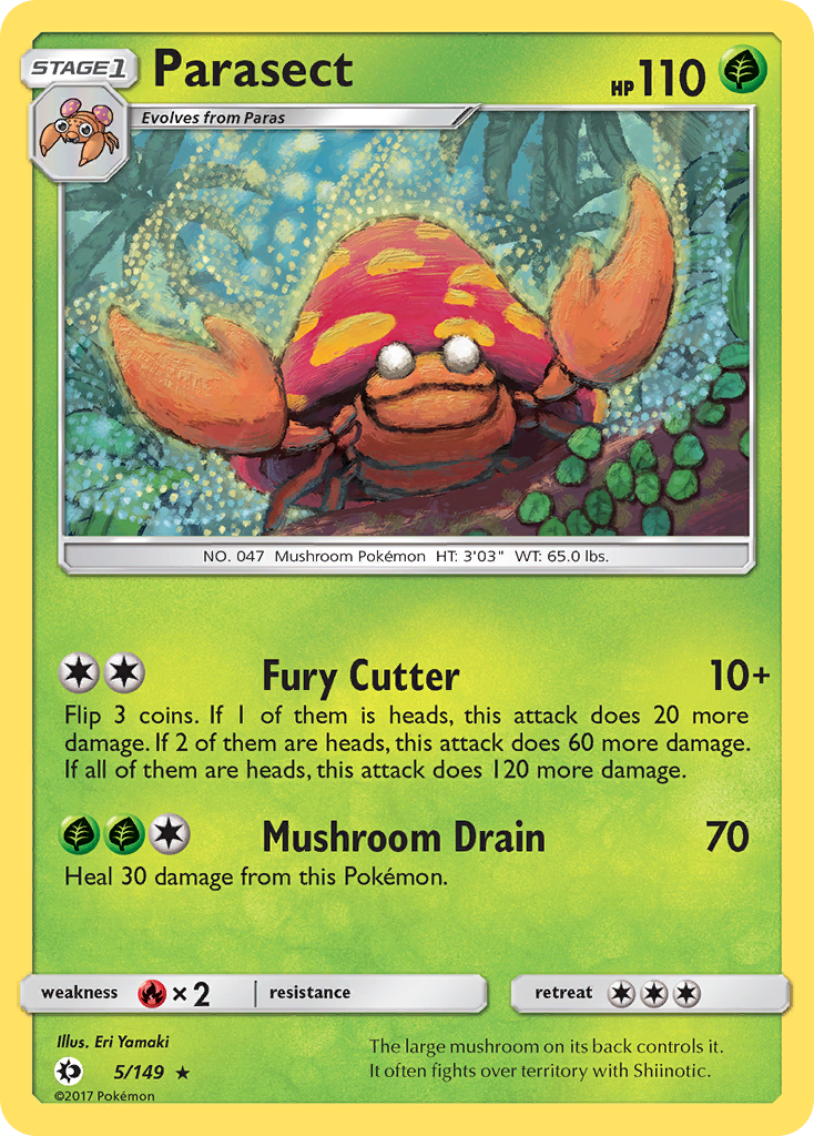Parasect — Sun & Moon Pokémon Card