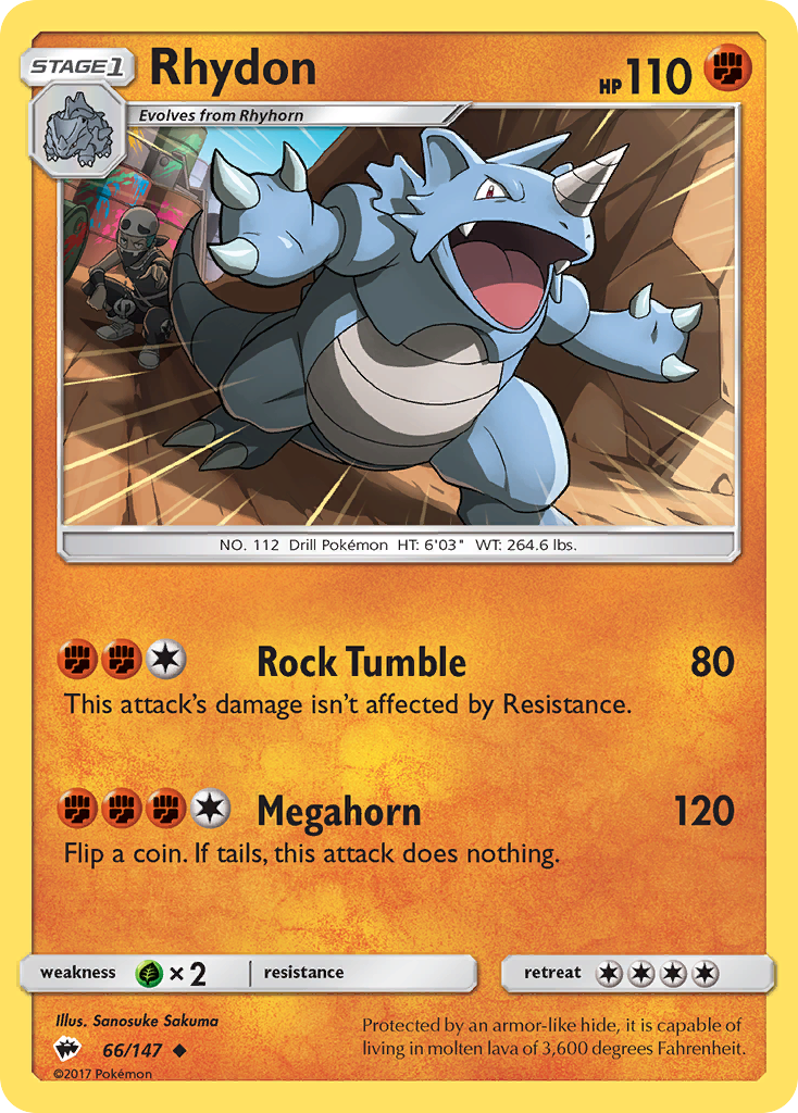 Rhydon — Burning Shadows Pokémon Card