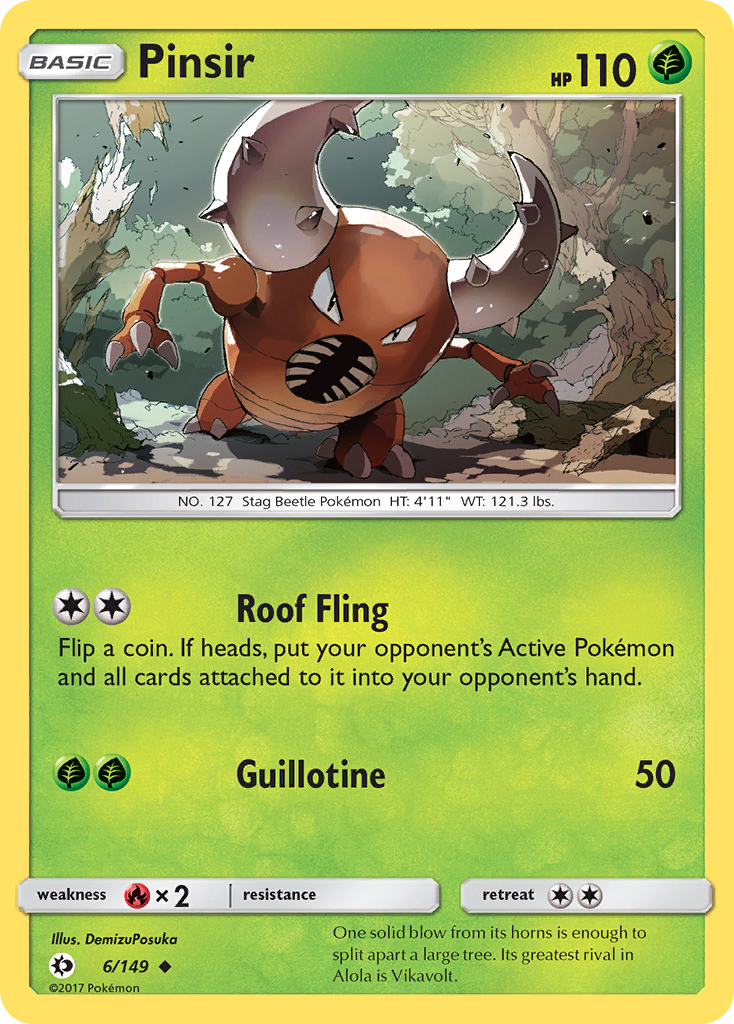 Pinsir — Sun & Moon Pokémon Card