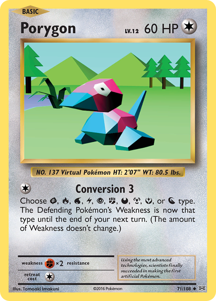 Porygon — XY Evolutions Pokémon Card