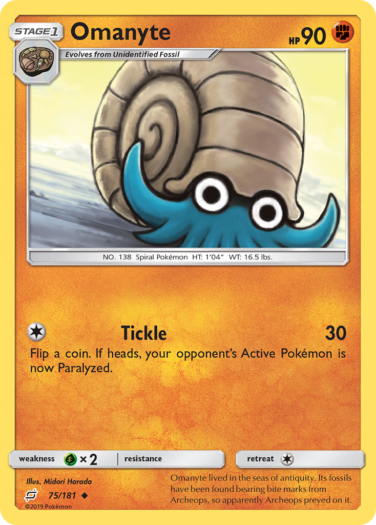 Omanyte — Team Up Pokémon Card