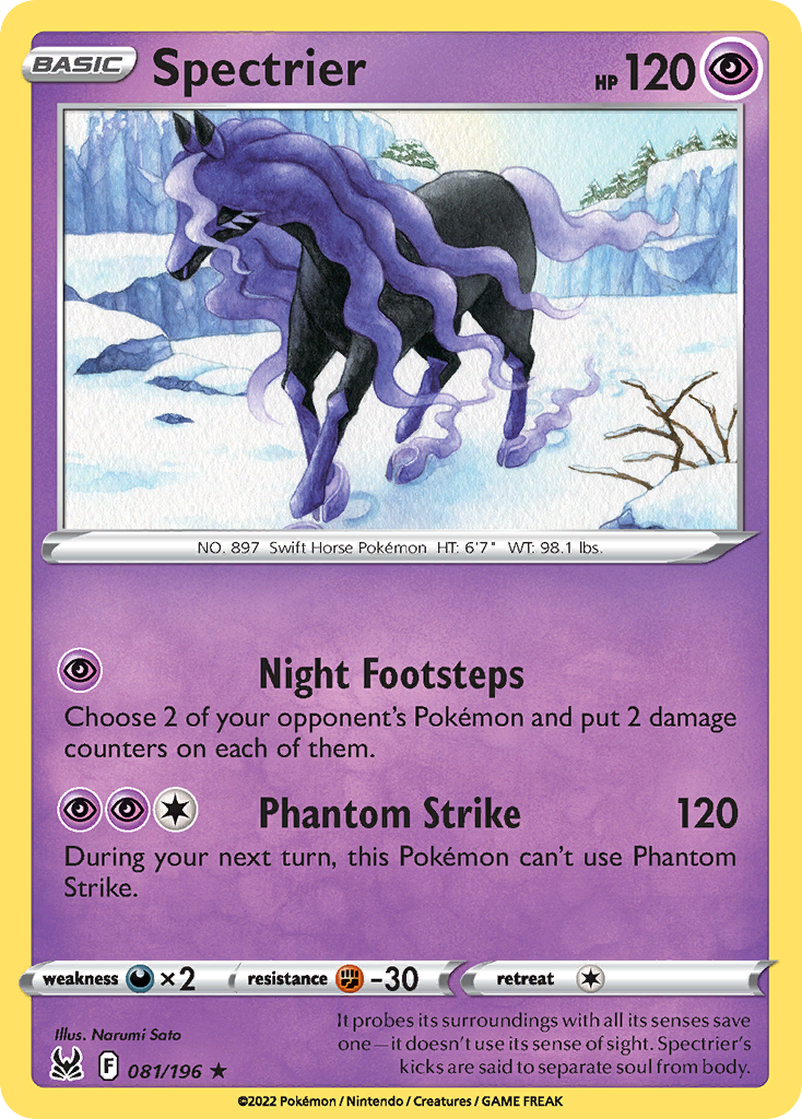 Spectrier — Lost Origin Pokémon Card (081/196)