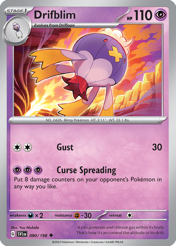 Drifblim — Scarlet & Violet Pokémon Card (090/198)