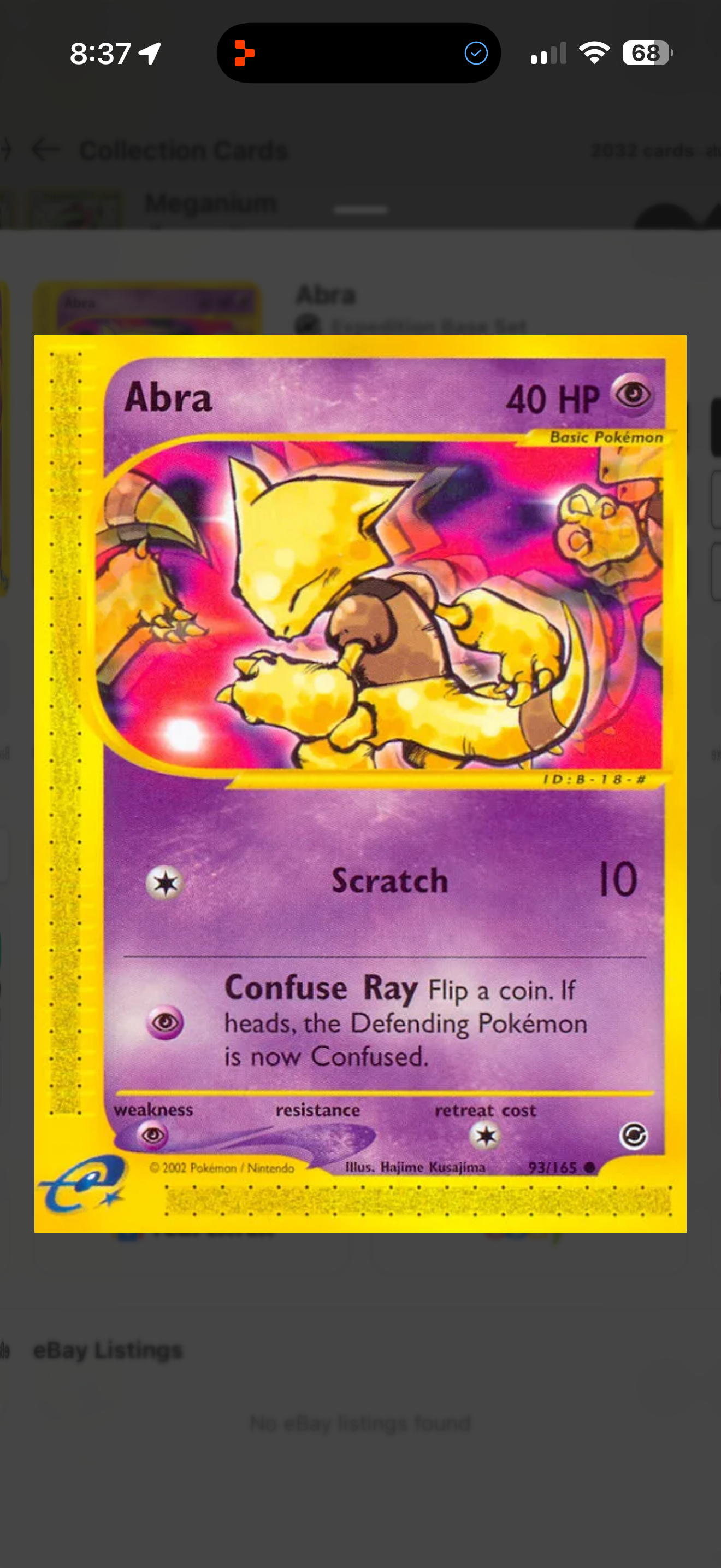 Abra — Expedition Base Set (2002) e-Card
