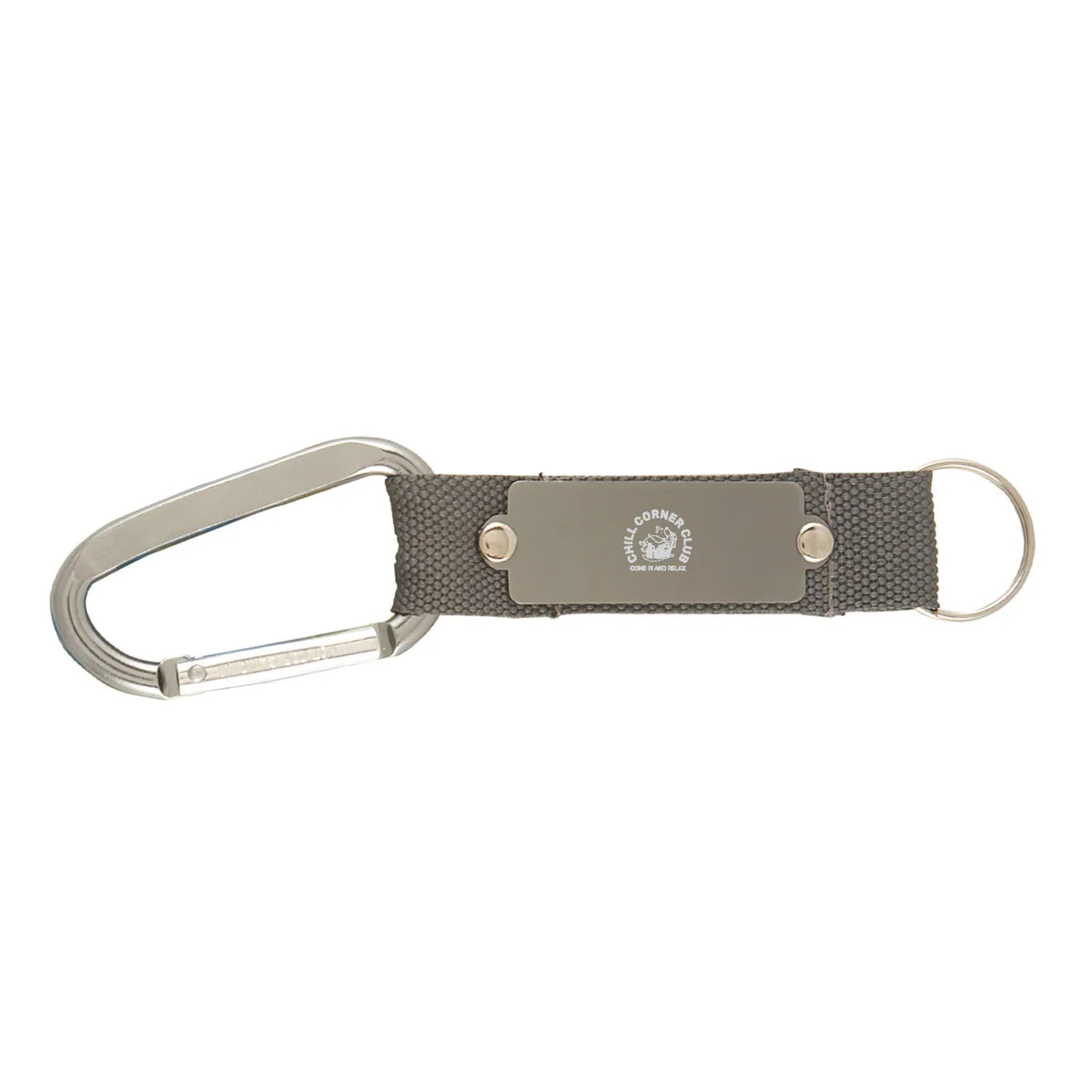 Gunmetal Chill Corner Club Carabiner Keychain