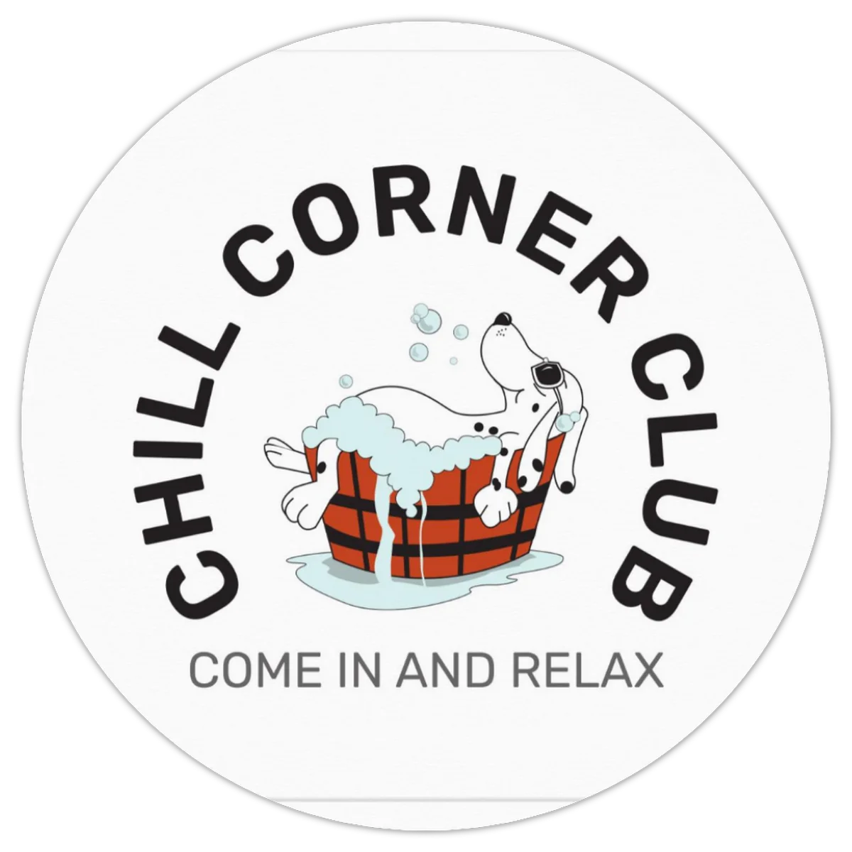 Chill Corner Club Sticker — Come In And Relax