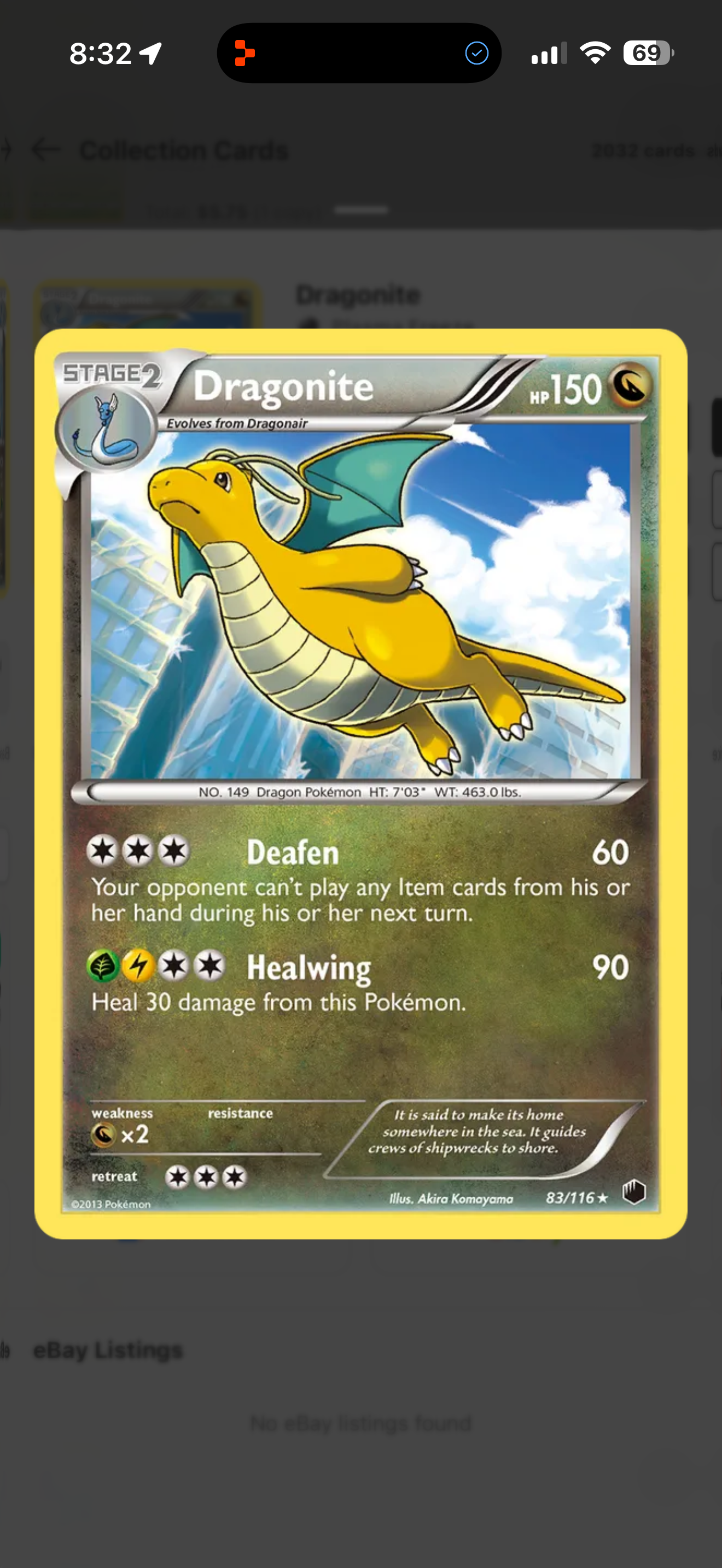 Dragonite Holo — BW Plasma Freeze (83/116)