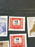 Hungary Postage Due Stamp Pair 12 & 16 Fillér 1983